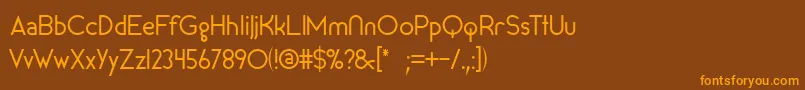 KalosSansBook Font – Orange Fonts on Brown Background