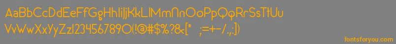 KalosSansBook Font – Orange Fonts on Gray Background