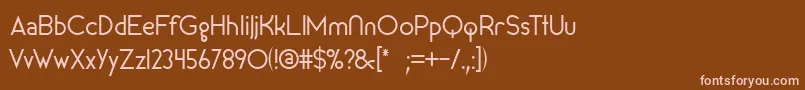 KalosSansBook Font – Pink Fonts on Brown Background