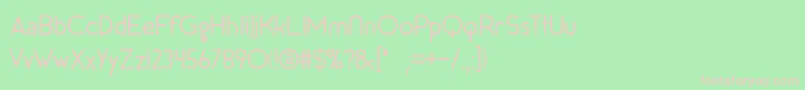 KalosSansBook Font – Pink Fonts on Green Background