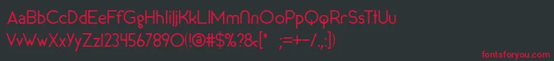 KalosSansBook Font – Red Fonts on Black Background