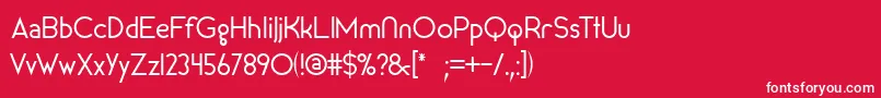 KalosSansBook Font – White Fonts on Red Background