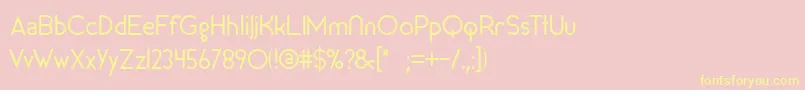 KalosSansBook Font – Yellow Fonts on Pink Background