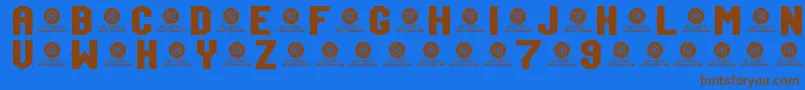 TeamJersey97Demo Font – Brown Fonts on Blue Background