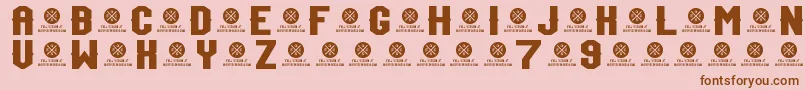 TeamJersey97Demo Font – Brown Fonts on Pink Background