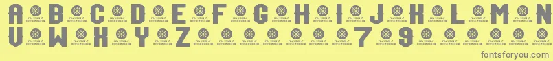 TeamJersey97Demo Font – Gray Fonts on Yellow Background
