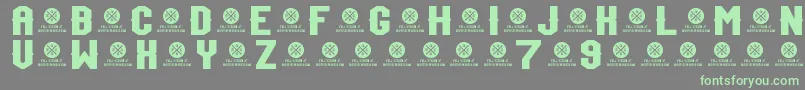 TeamJersey97Demo Font – Green Fonts on Gray Background