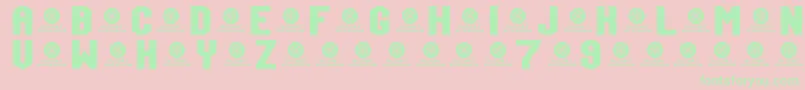 Шрифт TeamJersey97Demo – зелёные шрифты на розовом фоне