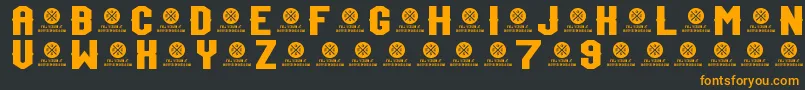 TeamJersey97Demo Font – Orange Fonts on Black Background