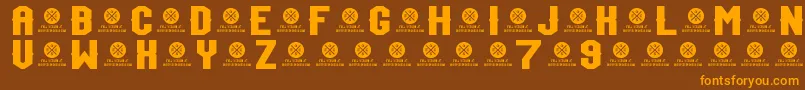 TeamJersey97Demo Font – Orange Fonts on Brown Background