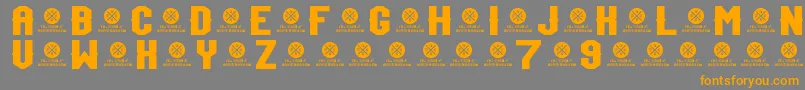 TeamJersey97Demo Font – Orange Fonts on Gray Background