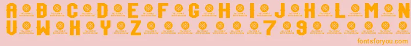 TeamJersey97Demo Font – Orange Fonts on Pink Background