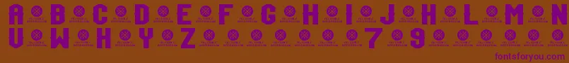 TeamJersey97Demo Font – Purple Fonts on Brown Background