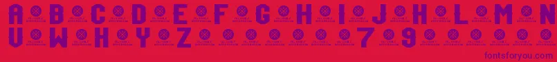TeamJersey97Demo Font – Purple Fonts on Red Background