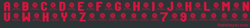 TeamJersey97Demo Font – Red Fonts on Black Background