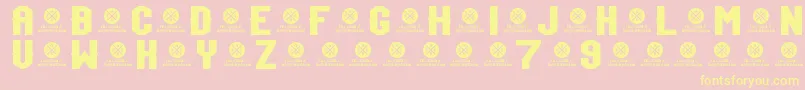 TeamJersey97Demo Font – Yellow Fonts on Pink Background