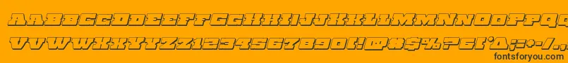 Chicagoexpress3Dital Font – Black Fonts on Orange Background