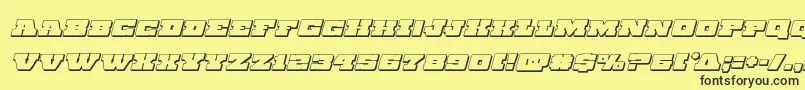 Chicagoexpress3Dital Font – Black Fonts on Yellow Background