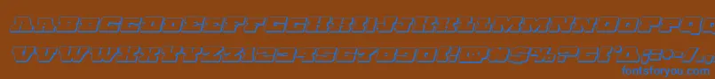 Шрифт Chicagoexpress3Dital – синие шрифты на коричневом фоне