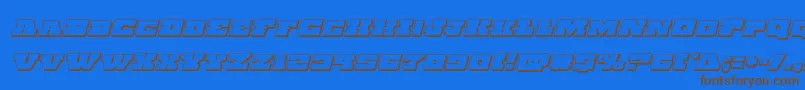 Шрифт Chicagoexpress3Dital – коричневые шрифты на синем фоне