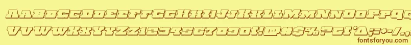 Шрифт Chicagoexpress3Dital – коричневые шрифты на жёлтом фоне