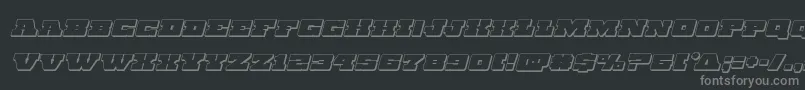Chicagoexpress3Dital Font – Gray Fonts on Black Background