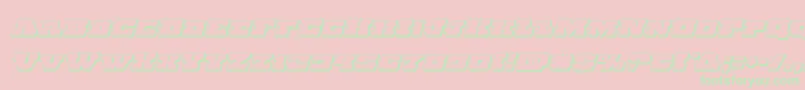 Chicagoexpress3Dital-Schriftart – Grüne Schriften auf rosa Hintergrund