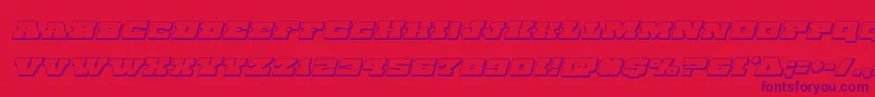 Chicagoexpress3Dital-Schriftart – Violette Schriften auf rotem Hintergrund