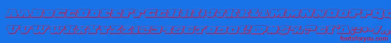 Chicagoexpress3Dital Font – Red Fonts on Blue Background