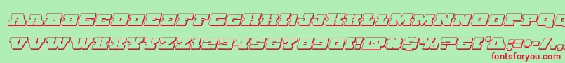 Chicagoexpress3Dital Font – Red Fonts on Green Background