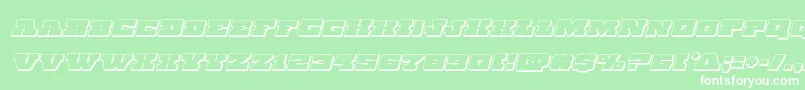 Chicagoexpress3Dital Font – White Fonts on Green Background