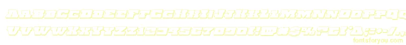 Chicagoexpress3Dital Font – Yellow Fonts on White Background