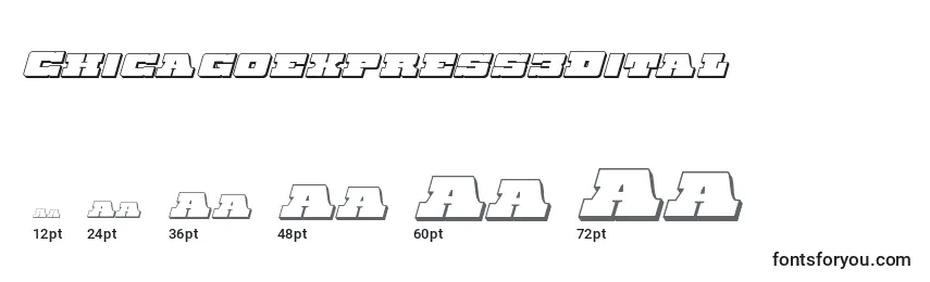 Chicagoexpress3Dital Font Sizes