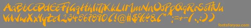BranchingmouseBecker-fontti – oranssit fontit harmaalla taustalla
