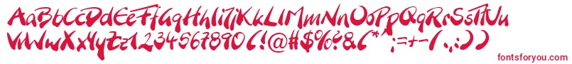 BranchingmouseBecker Font – Red Fonts on White Background