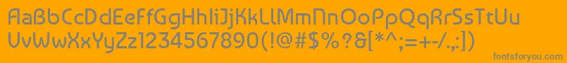 BaumansRegular Font – Gray Fonts on Orange Background