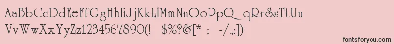 Universityc Font – Black Fonts on Pink Background
