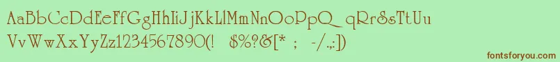 Universityc Font – Brown Fonts on Green Background