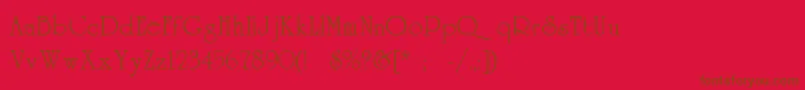 Universityc Font – Brown Fonts on Red Background