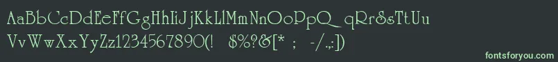 Шрифт Universityc – зелёные шрифты на чёрном фоне