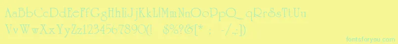 Universityc Font – Green Fonts on Yellow Background