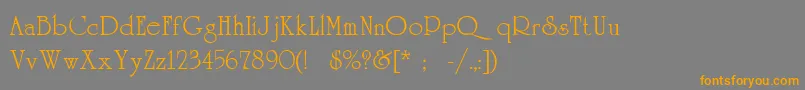 Universityc Font – Orange Fonts on Gray Background