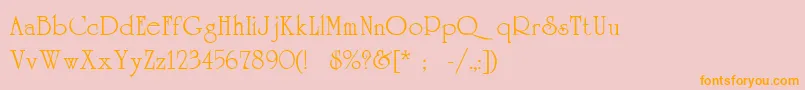 Universityc Font – Orange Fonts on Pink Background