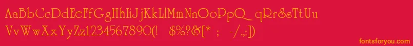 Universityc Font – Orange Fonts on Red Background