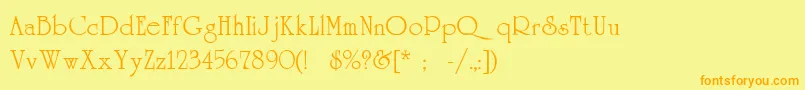 Universityc Font – Orange Fonts on Yellow Background