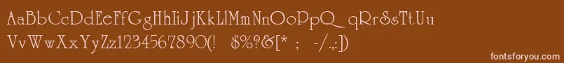 Universityc Font – Pink Fonts on Brown Background