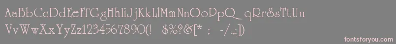 Universityc Font – Pink Fonts on Gray Background