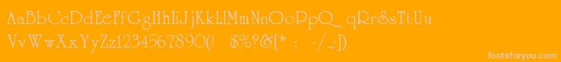 Universityc Font – Pink Fonts on Orange Background