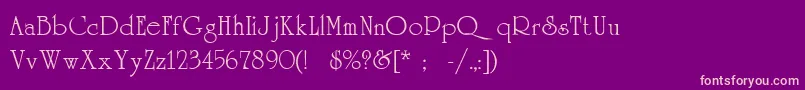 Universityc Font – Pink Fonts on Purple Background