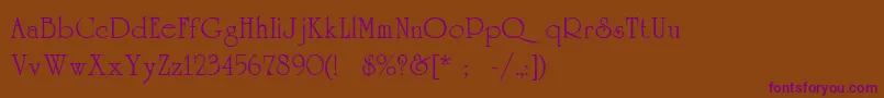 Universityc Font – Purple Fonts on Brown Background